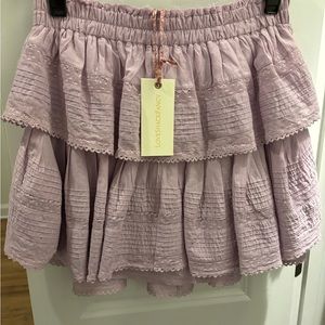 NWT Loveshackfancy ruffle mini skirt